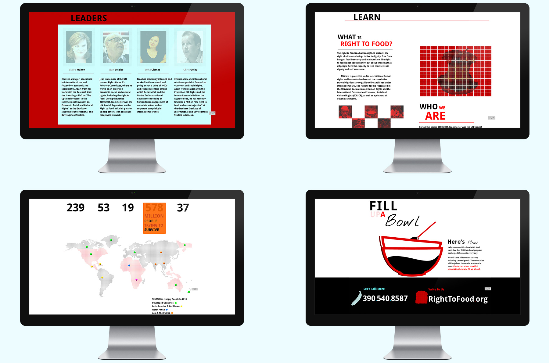 Right To Food Web Design